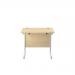 Jemini Single Rectangular Desk 800x600x730mm Maple/White KF800385 KF800385