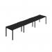 Jemini Three Person Bench Desk 1200x800mm Black (Set of 3) KF800386 KF800386