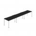 Jemini Three Person Bench Desk 1200x800mm BlackWhite (Set of 3) KF800388 KF800388
