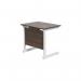 Jemini Single Rectangular Desk 800x600x730mm Dark Walnut/White KF800391 KF800391