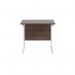 Jemini Single Rectangular Desk 800x600x730mm Dark Walnut/White KF800391 KF800391