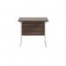Jemini Single Rectangular Desk 800x600x730mm Dark WalnutWhite KF800391 KF800391