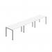 Jemini Three Person Bench Desk 1200x800mm WhiteSilver (Set of 3) KF800397 KF800397