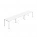 Jemini Three Person Bench Desk 1200x800mm White (Set of 3) KF800398 KF800398