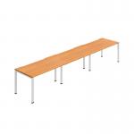 Jemini Three Person Bench Desk 1400x800mm BeechWhite (Set of 3) KF800401 KF800401