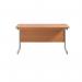 Jemini Single Rectangular Desk 1200x600x730mm BeechSilver KF800406 KF800406