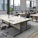 Jemini Single Rectangular Desk 1200x600x730mm Grey OakSilver KF800412 KF800412