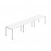 Jemini Three Person Bench Desk 1400x800mm White (Set of 3) KF800415 KF800415
