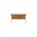 Jemini Single Rectangular Desk 1200x600x730mm Nova OakSilver KF800428 KF800428