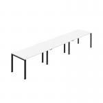 Jemini Three Person Bench Desk 1600x800mm WhiteBlack (Set of 3) KF800429 KF800429