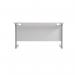 Jemini Single Rectangular Desk 1200x600x730mm WhiteSilver KF800431 KF800431