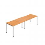 Jemini Two Person Bench Desk 1200x800mm BeechWhite (Set of 2) KF800435 KF800435