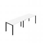 Jemini Two Person Bench Desk 1200x800mm WhiteBlack (Set of 2) KF800445 KF800445