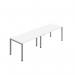 Jemini Two Person Bench Desk 1200x800mm WhiteSilver (Set of 2) KF800446 KF800446