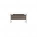 Jemini Single Rectangular Desk 1200x600x730mm Dark Walnut/Silver KF800453 KF800453