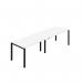 Jemini Two Person Bench Desk 1400x800mm WhiteBlack (Set of 2) KF800462 KF800462