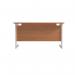 Jemini Single Rectangular Desk 1200x600x730mm Beech/White KF800469 KF800469