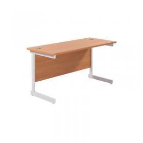 Jemini Single Rectangular Desk 1200x600x730mm BeechWhite KF800469 KF800469