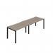 Jemini Two Person Bench Desk 1600x800mm Grey OakBlack (Set of 2) KF800472 KF800472