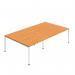Jemini Four Person Back-to-Back Bench Desk 1200x800mm BeechWhite (Set of 2) KF800485 KF800485