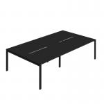 Jemini Four Person Back-to-Back Bench Desk 1200x800mm Black (Set of 2) KF800486 KF800486