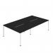 Jemini Four Person Back-to-Back Bench Desk 1200x800mm BlackWhite (Set of 2) KF800488 KF800488