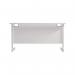 Jemini Single Rectangular Desk 1200x600x730mm White/White KF800497 KF800497