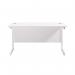 Jemini Single Rectangular Desk 1200x600x730mm White/White KF800497 KF800497