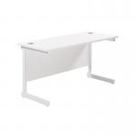 Jemini Single Rectangular Desk 1200x600x730mm WhiteWhite KF800497 KF800497