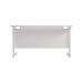 Jemini Single Rectangular Desk 1200x600x730mm WhiteWhite KF800497 KF800497