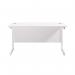 Jemini Single Rectangular Desk 1200x600x730mm WhiteWhite KF800497 KF800497