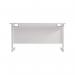 Jemini Single Rectangular Desk 1200x600x730mm WhiteWhite KF800497 KF800497