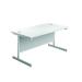 Jemini Single Rectangular Desk 1200x600x730mm White/White KF800497