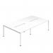 Jemini Four Person Back-to-Back Bench Desk 1200x800mm White (Set of 2) KF800498 KF800498