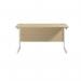 Jemini Single Rectangular Desk 1200x600x730mm Maple/White KF800502 KF800502