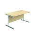 Jemini Single Rectangular Desk 1200x600x730mm Maple/White KF800502