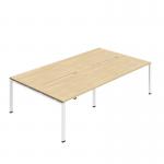Jemini Four Person Back-to-Back Bench Desk 1400x800mm Nova OakWhite (Set of 2) KF800511 KF800511