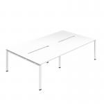 Jemini Four Person Back-to-Back Bench Desk 1400x800mm White (Set of 2) KF800514 KF800514
