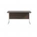 Jemini Single Rectangular Desk 1200x600x730mm Dark Walnut/White KF800518 KF800518