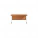 Jemini Single Rectangular Desk 1400x600x730mm BeechSilver KF800524 KF800524