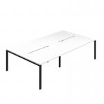 Jemini Four Person Back-to-Back Bench Desk 1600x800mm WhiteBlack (Set of 2) KF800529 KF800529