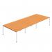 Jemini Six Person Back-to-Back Bench Desk 1200x800mm BeechWhite (Set of 3) KF800534 KF800534