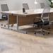 Jemini Single Rectangular Desk 1400x600x730mm Grey OakSilver KF800537 KF800537