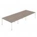 Jemini Six Person Back-to-Back Bench Desk 1200x800mm Grey OakWhite (Set of 3) KF800541 KF800541