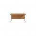 Jemini Single Rectangular Desk 1400x600x730mm Nova OakSilver KF800543 KF800543