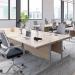 Jemini Single Rectangular Desk 1400x600x730mm Nova OakSilver KF800543 KF800543
