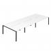 Jemini Six Person Back-to-Back Bench Desk 1200x800mm WhiteBlack (Set of 3) KF800546 KF800546