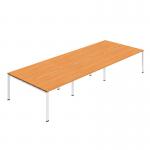 Jemini Six Person Back-to-Back Bench Desk 1400x800mm BeechWhite (Set of 3) KF800551 KF800551