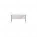 Jemini Single Rectangular Desk 1400x600x730mm White/Silver KF800559 KF800559