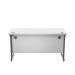 Jemini Single Rectangular Desk 1400x600x730mm White/Silver KF800559 KF800559